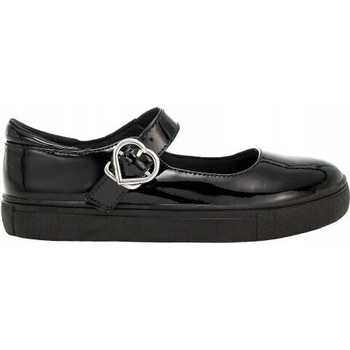 Bartek elegantné dievčenské baleríny z lakovanej kože čierne