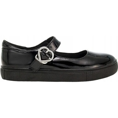 Bartek elegantné dievčenské baleríny z lakovanej kože čierne