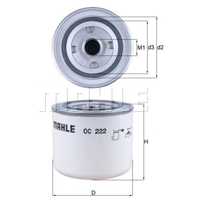 Olejový filter MAHLE ORIGINAL OC 222 (OC222)
