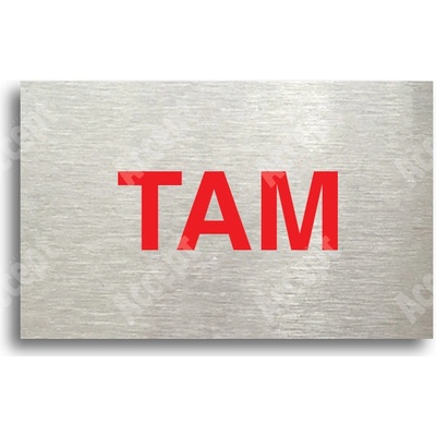 ACCEPT Tabulka SEM - TAM - typ 12 (80 x 50 mm) - stříbrná tabulka - barevný tisk bez rámečku