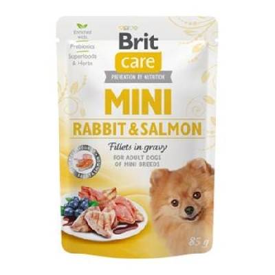 Brit Care Dog Mini Rabbit & Salmon fillets in gravy 85g