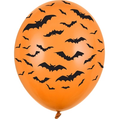 PartyDeco Balonek latex oranžový Netopýři 30 cm – Zboží Dáma