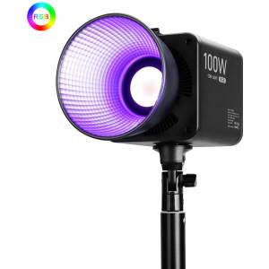  Преносимо RGB LED видео осветление 100W COB с батерия и мини Bowens байонет