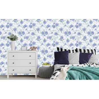 DIMEX ART s. r. o Луксозна флизелинова тапета сини рози акварел