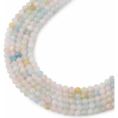 Koráliky z minerálu Morganit 2mm brúsené - 18 cm
