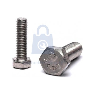 Šroub šestihranný se závitem k hlavě, DIN 933, nerez A4 M20 x 130, balení 1 ks – Sleviste.cz