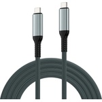 Ewent Кабел Ewent EC1072, от USB-C(м) към USB-C(м), 2m, 240W, черен (EC1072)