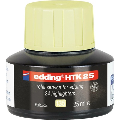 Edding HTK 25 | náhradní inkoust pro zvýrazňovače pastelově žlutý