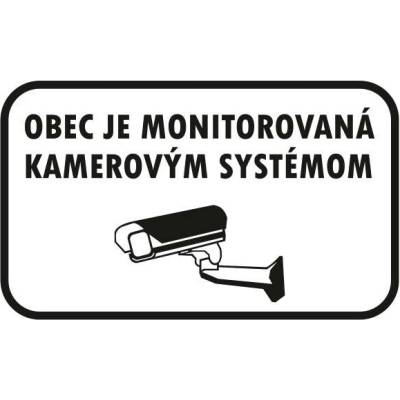 Značka Obec je monitorována kamerovým systémem