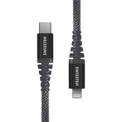 SWISSTEN Kevlar USB-C/Lightning 1, 5 m Цвят: тъмно сив