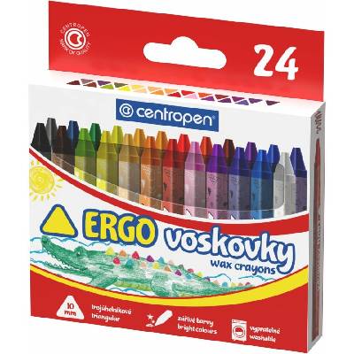 Centropen voskovky trojúhelníkové sada 24 barev