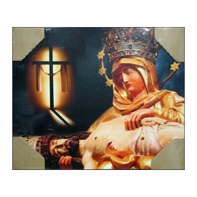 Obraz na dreve: Pieta - PM Šaštínska s krížom (30x40)