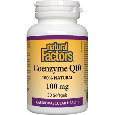 Natural Factors Coenzyme Q10, 100 mg, 30 софтгел капсули, Natural Factors (2070 NF)