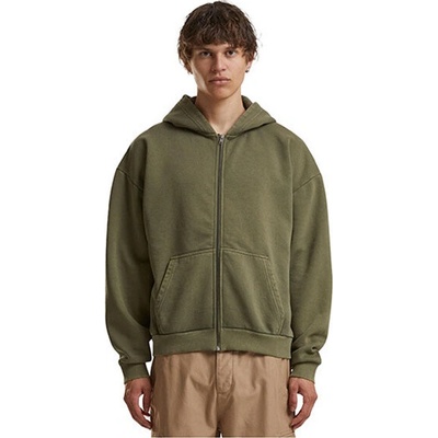 Build Your Brand vintage mikina BY295 Warm Khaki