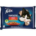 FELIX Fantastic в желе с пилешко и говеждо месо 4x85g