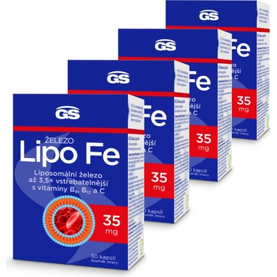 GS Železo Lipo Fe 4 × 30 kapslí