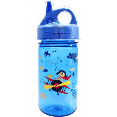 Nalgene Бутилка за вода Nalgene Kinderflasche Grip-N-Gulp Sustain Water bottle - Blue Airplane - размер 350 ml (533-1556-0211)