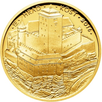 ČNB Zlatá mince 5000 Kč Hrad Kost 2016 Proof 1/2 oz
