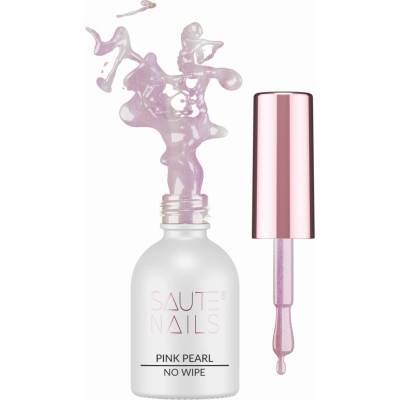 Saute Nails Hybridný Top Coat No Wipe s Efektom 8ml Pink Pearl