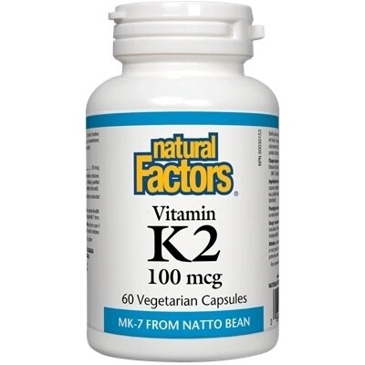 Natural Factors Витамин К2 (MK-7) 100 mcg 60 V капсули | Natural Factors (1294 NF)