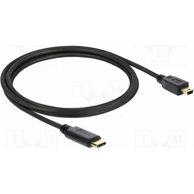 Delock 83603 USB 2.0; USB B mini vidlice USB C vidlice zlacený 1m