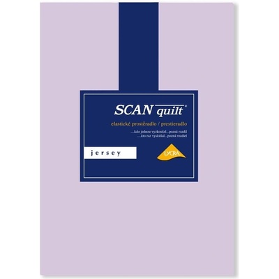 SCANquilt napínací prostěradlo jersey Elastic lycra světle fialové 160x200x30