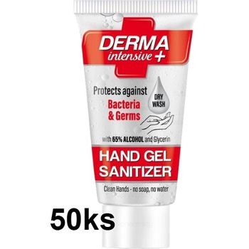 Derma Intensive+ antibakteriálny dezinfekčný gél na ruky bez vody 99,9% 50 x 50 ml