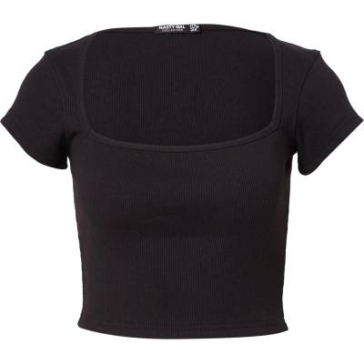 Nasty Gal Тениска черно, размер 4