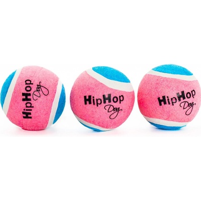 HIPHOP DOG Balenie-neónový v tme svietiaci tenis. lopta pískacia 5 cm 3 ks bal