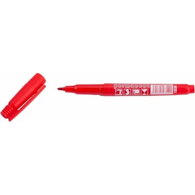 značkovač permanentný červený s jemným hrotom