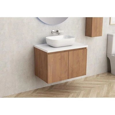 Inter Ceramic Конзолен PVC шкаф за баня BG 5156-75 + 7546-30, с бял плот, Inter Ceramic, 45х48.5х73.5см (BG 5156-75 + 7546-30)