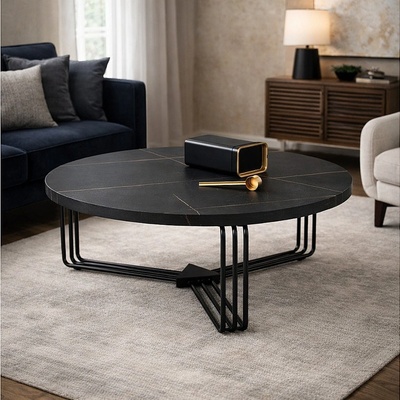 ЕВРОМАР Холна маса antica черен мрамор / черно