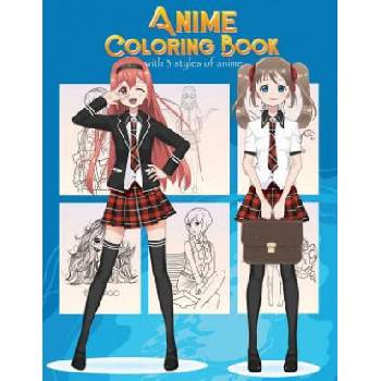 Image 1 of Anime Coloring Book With 3 Styles of Anime: Adorable Manga and Anime Characters set on Anime For Anime Lover, Adults, Teens (Manga coloring book) | Russ Focus