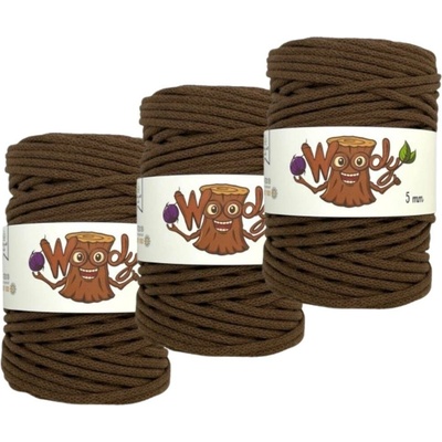 Woody Crafts 3x Woody 5 mm – Tmavě hnědá (100m)