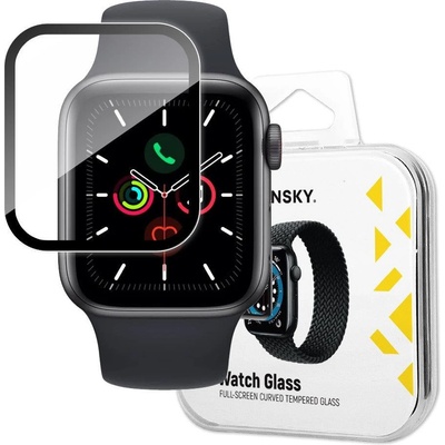 Wozinsky Хибриден скрийн протектор от закалено стъкло Wozinsky за Apple Watch 6 40mm / Watch 5 40mm / Watch 4 40mm / Watch SE 40mm, черен (CGJP000013)