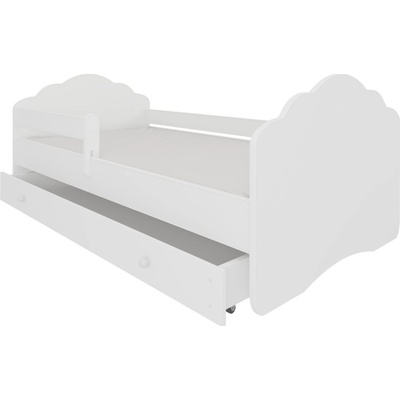 ADRK Furniture Casimo s matrací, zábranou a zásuvkou