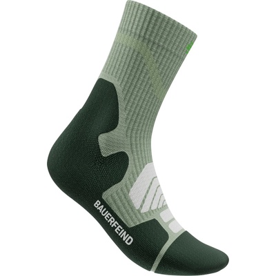 Bauerfeind Sports Дамски туристически чорапи Bauerfeind Sports Women's Outdoor Merino Mid Cut Socks Walking socks - Herbal Green - размер 39-42 (EU) (201-7781-0312)