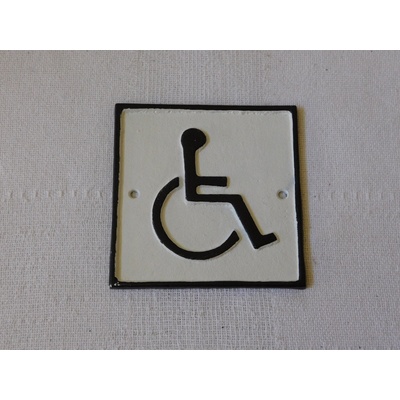 OZNAČENÍ WC INVALIDÉ - LITINOVÁ CEDULKA