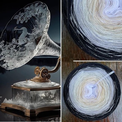 Příze Čarovné klbko (3n) 1000m Limited Edition No.122 glitter transparent