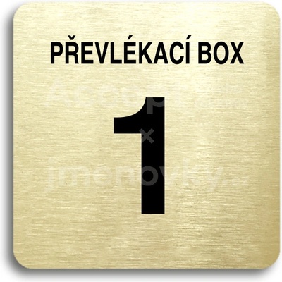 ACCEPT Piktogram převlékací box XI - zlatá tabulka - černý tisk bez rámečku