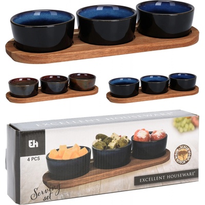 Excelent Servírovací misky s podnosem sada 4 ks KO-278000740 – Zbozi.Blesk.cz