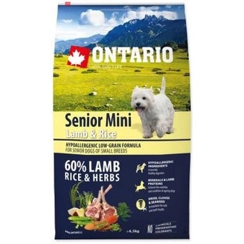 Ontario Senior Mini Lamb & Rice 6,5 kg