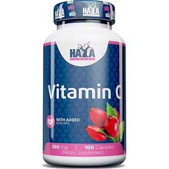 Haya Labs Vitamin C with Rose Hips, 500 mg, 100 капсули, Haya Labs