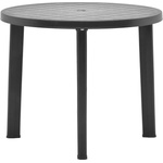 vidaXL Градинска маса, антрацит, 89 см, пластмаса (48807)