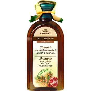 Green Pharmacy Hair Care Argan Oil & Pomegranate šampon pro suché vlasy 0% Parabens Artificial Colouring SLS SLES 350 ml