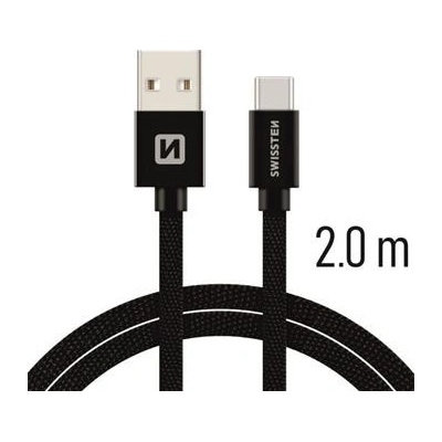 Swissten 71521301 USB/USB-C, 2m, černý