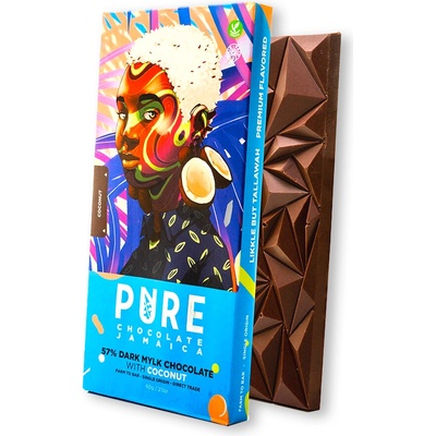 Pure 57% hořká Dark Milk Coconut 60 g