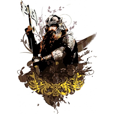 ZUTY Malování podle čísel MALOVANÝ GIMLI PÁN PRSTENŮ Rozměr 40 x 50 cm Rámování vypnuté plátno na rám