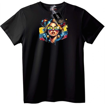 NOONEBRAND Тениска Жива звездна жена - 6XL, Black