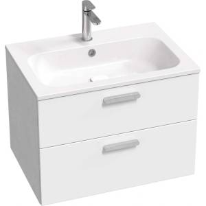 RAVAK Chrome II - Шкафче за умивалник 70x50x49 см, 2 чекмеджета, лъскаво бяло X000001773 (X000001773)